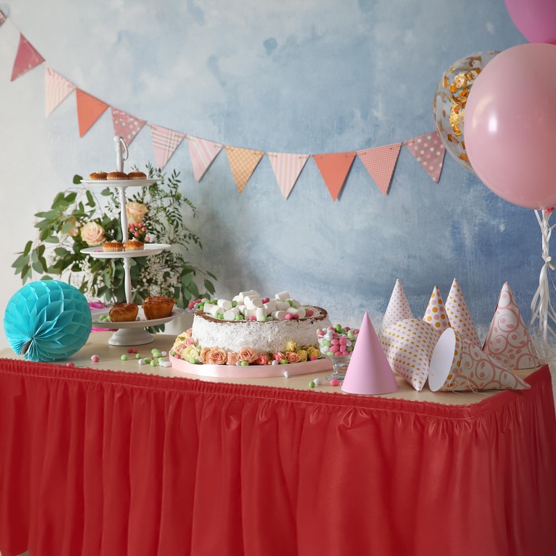 DecorRack Table Skirt, 29 in x 14 ft -BPA Free-