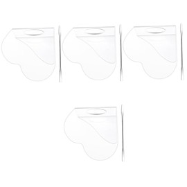 DOITOOL 4 Sets Heart Shaped Acrylic Makeup Mixing Palette with Spatulas Lightweight Foundation Mixing Plate for Makeup Artists and Beauty Enthusiasts Portable and Easy to Clean