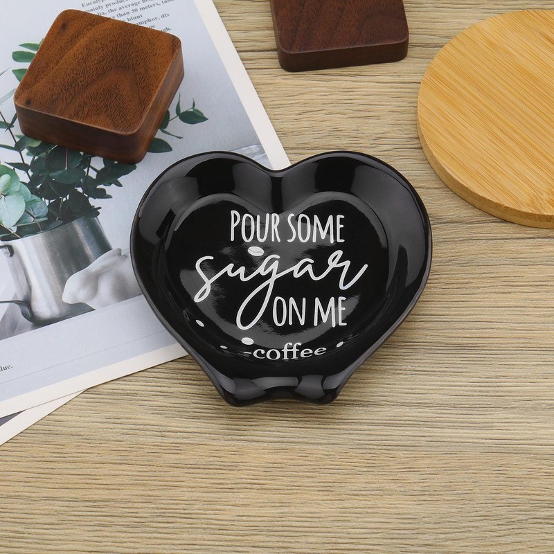 EMSea 1x Ceramic Spoon Heart Design Rest for Coffee Table