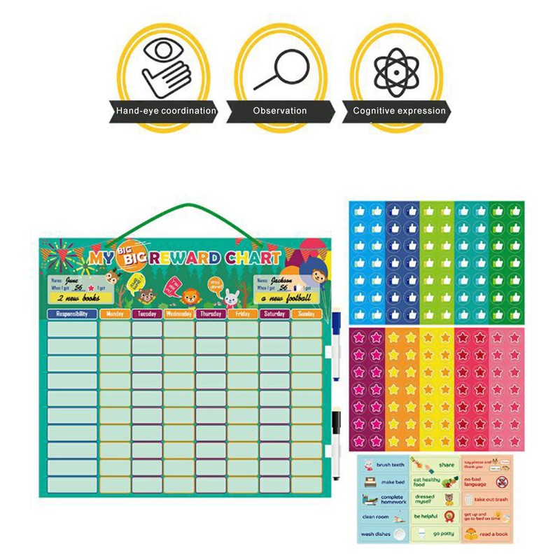 Magnetic Reward Behavior Chore Chart for Kids Magnetic Broad Calendar