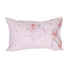 Pink Cotton Pillowcase for Hair and Skin, Floral Printed Pillow