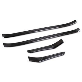 Beautost Fit for Subaru Forester 2019 2020 2021 2022 2023 2024 Door Sill Scuff Plate Guard Cover Trims Stainless (Black, Outside)