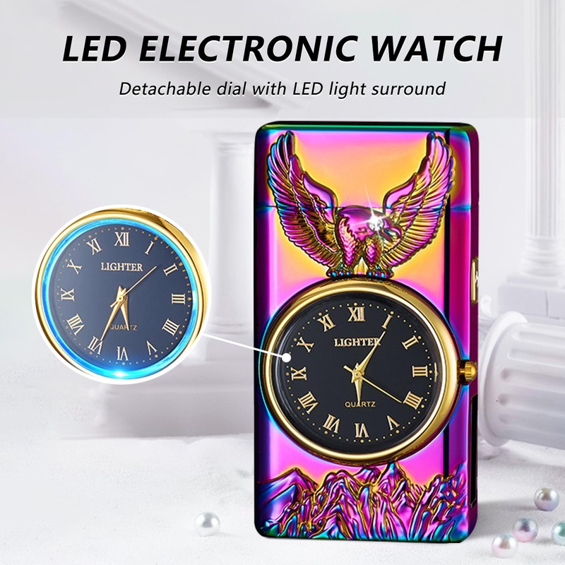 BABOBIU Electric Lighter Cool Lighter Windproof Eagle Lighter Flameless Candle