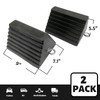 ROBLOCK 2 Pack Wheel Chocks Rubber Heavy Duty Black with