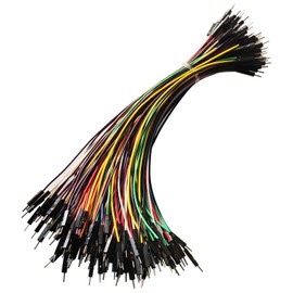 GTIWUNG Pack of 100 Breadboard Cable Wire Bridges, 20 cm Male Cable Jumper Wire Line Male to Male 24AWG Wire Bridges for Arduino and Breadboard, Ten Colours, 10 Pieces Each