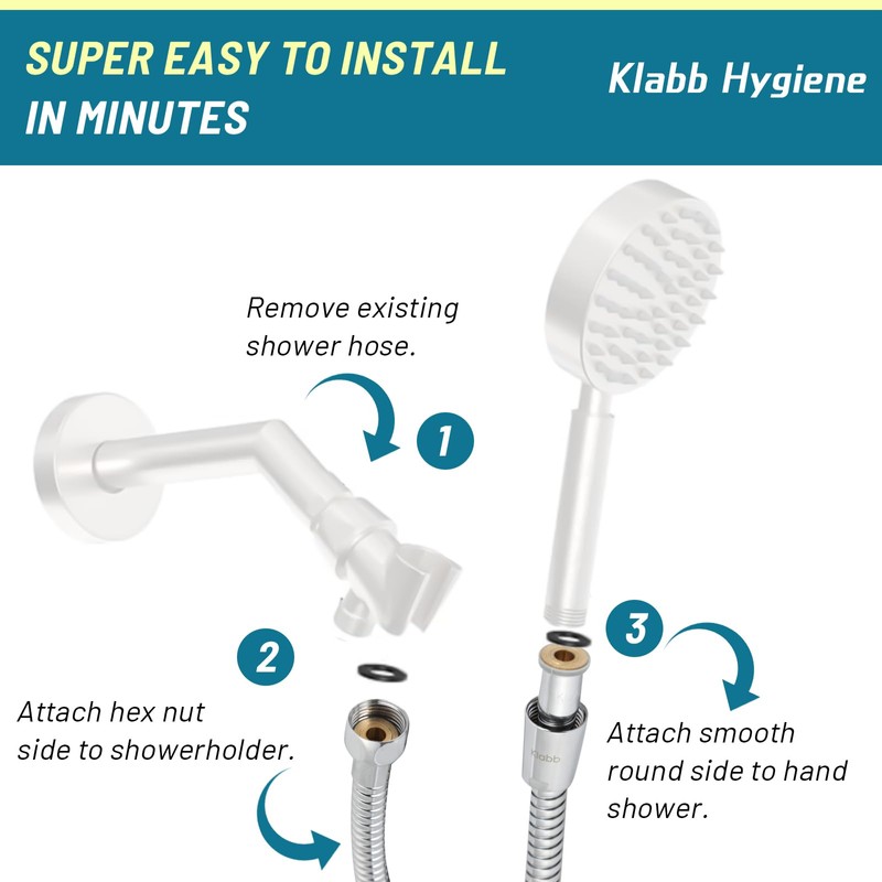 Shower Hose Extra Long 79 Inch, Stainless Steel Handheld Shower