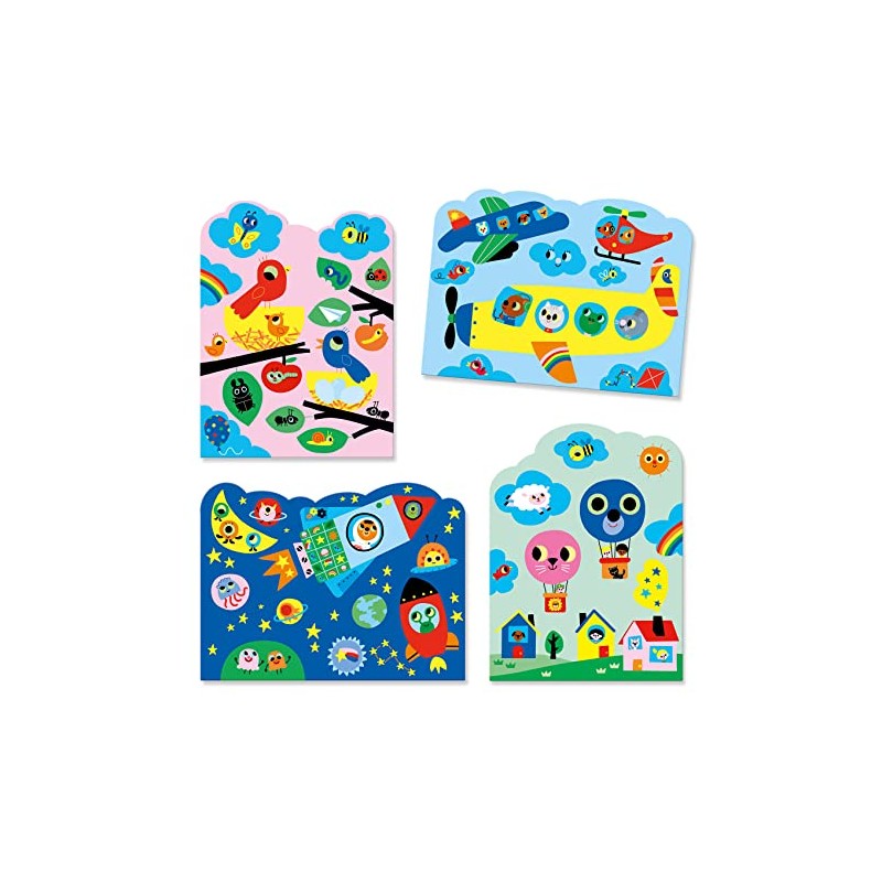 Djeco Magical Colour Hidden in the Sky (39061), Multi-Colour, M