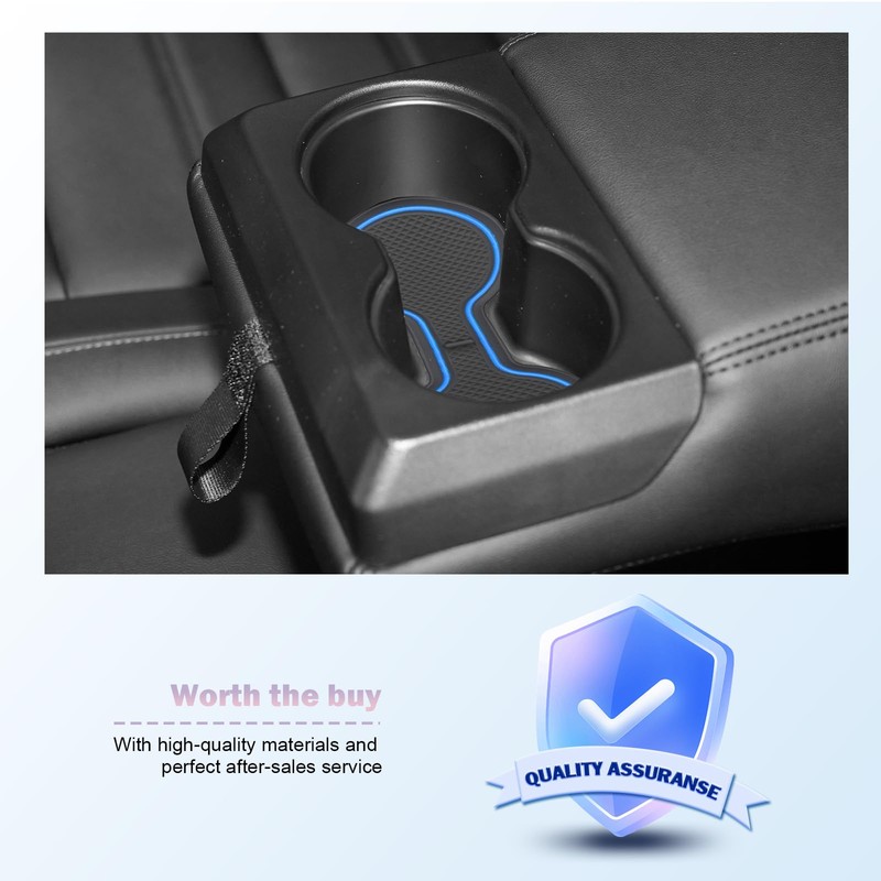 LUWU 2024 Ford Ranger Center Console Liners - XL/XLT/Lariat/Raptor Cup