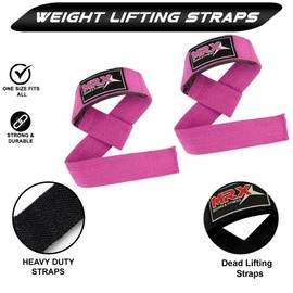 MRX Weight Lifting Bar Strap for Gym Workout Training Bodybuilding Deadlift Padded Straps Men/Women