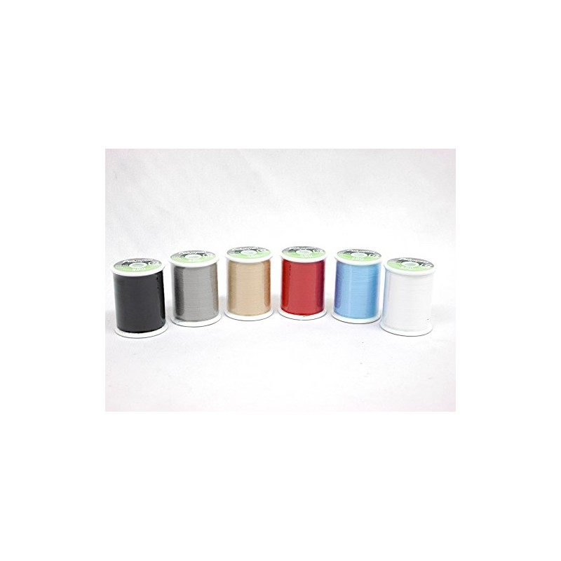 Fujix (フジックス) Poly Span 60 No. Yarn, 100m 6-Color Set,