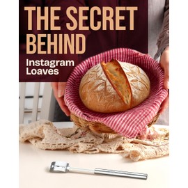 Superbaking Bread Lame - Sourdough Scoring Tool with 5 Replacement Blades - Baking Supplies for Home Bakers - Sourdough Razor Scorer - Bread Making Tools - Gift for Bakers - Stainless Steel Handle