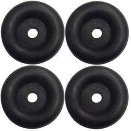 (4 Pack) 2.5" Trailer Ramp Door Bumper, Compatible with Truck Cargo Hatch - Round Rubber Bump Stops
