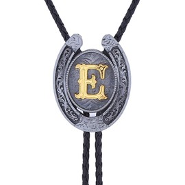 GelConnie Bolo Tie for Men Western Leather Necktie Letter Mens Bolo Ties Jewelry Native American Bolo Tie for Women Kids, Pl0159-e