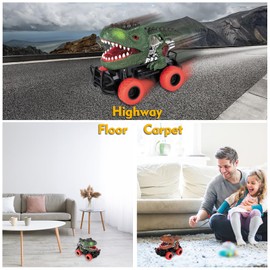 Delycazy Dinosaur Toys Cars for Kids Boys, Remote Control Car for Kids Toys Age 3 4 5 6 7 8 Year Old Boy Girl X-mas Birthday Gifts