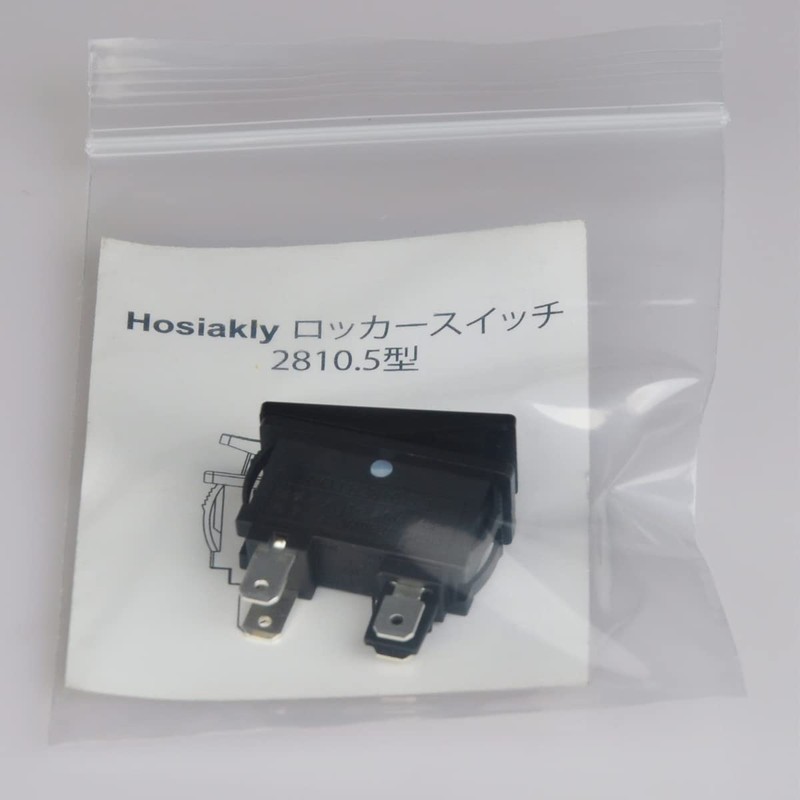 Hosiakly 15A 100V Rocker Switch Push Button Switch Black Blue