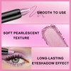 Jutqut Eyeshadow Pen, Glitter Metallic Eyeshadow Lazy Eyes Eyeshadow Pencil,