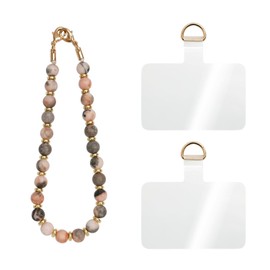 Phone Bracelet Strap Phone Charm Phone Wrist Strap Stone Beaded, Handmade Phone Wrist Strap With 2 Tether Tabs, Phone Wrist Strap With Tab Detachable Phone Lanyard Strap Chain For Women Girls