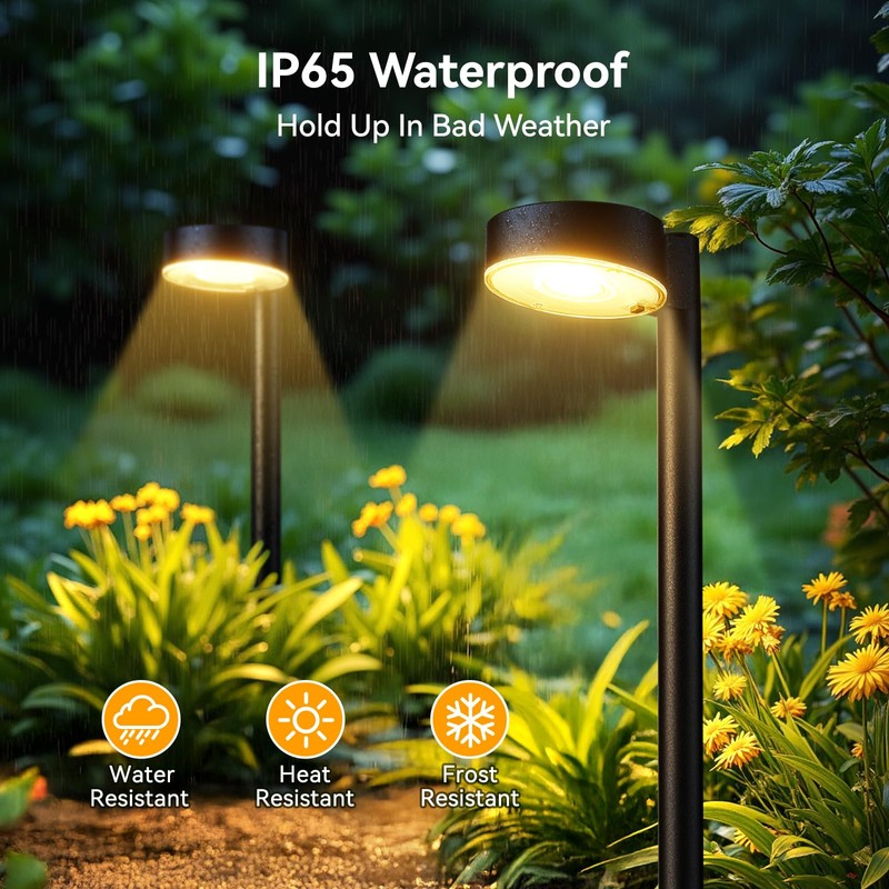 Ahaorigin 12 Pack Solar Pathway Lights Outdoor, 12 Brighter LED