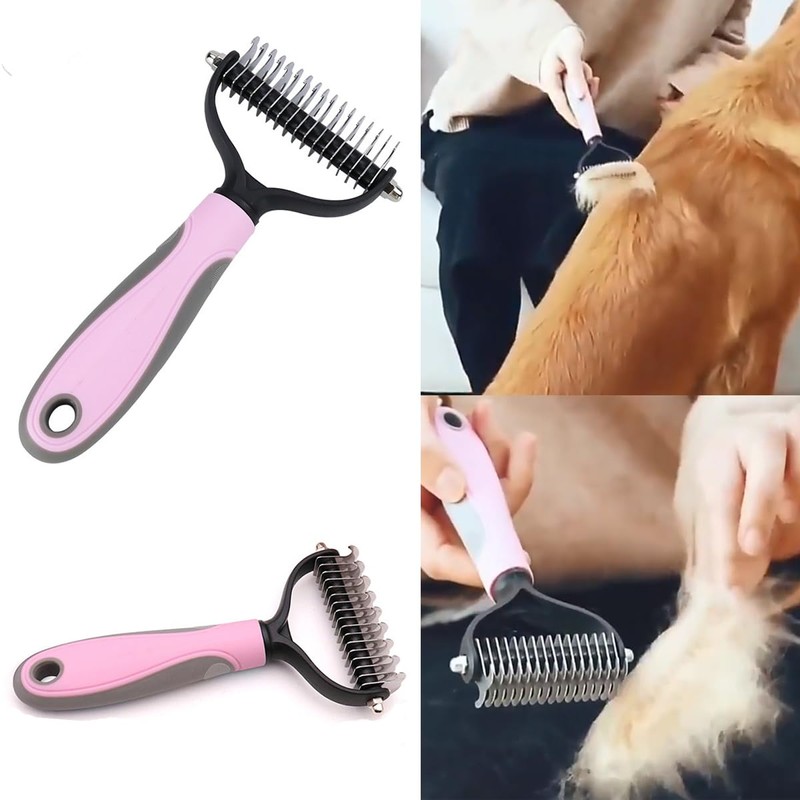 7 PCS Dog Brush Dog Grooming Kits,Dog Shedding Brush，Self-Cleaning Brush