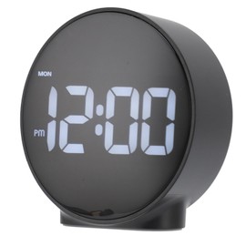 GOWENIC Despertadores Digitales para Dormitorios, Reloj de Escritorio Eléctrico con Pantalla Grande de 4 Pulgadas, Números Grandes, Atenuador de Brillo, Repetición y Hora de (Estuche