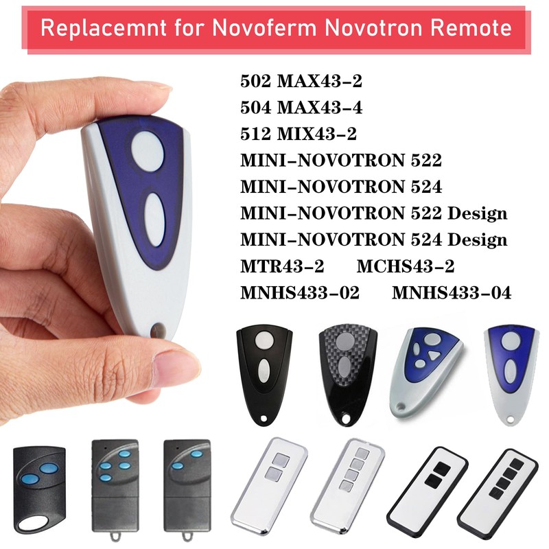 pepape Garage Door Opener Remote Control Replacement for Novoferm Novotron