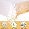 2 Pack White and Gold Tablecloth Disposable Gold Tables Tablecloths