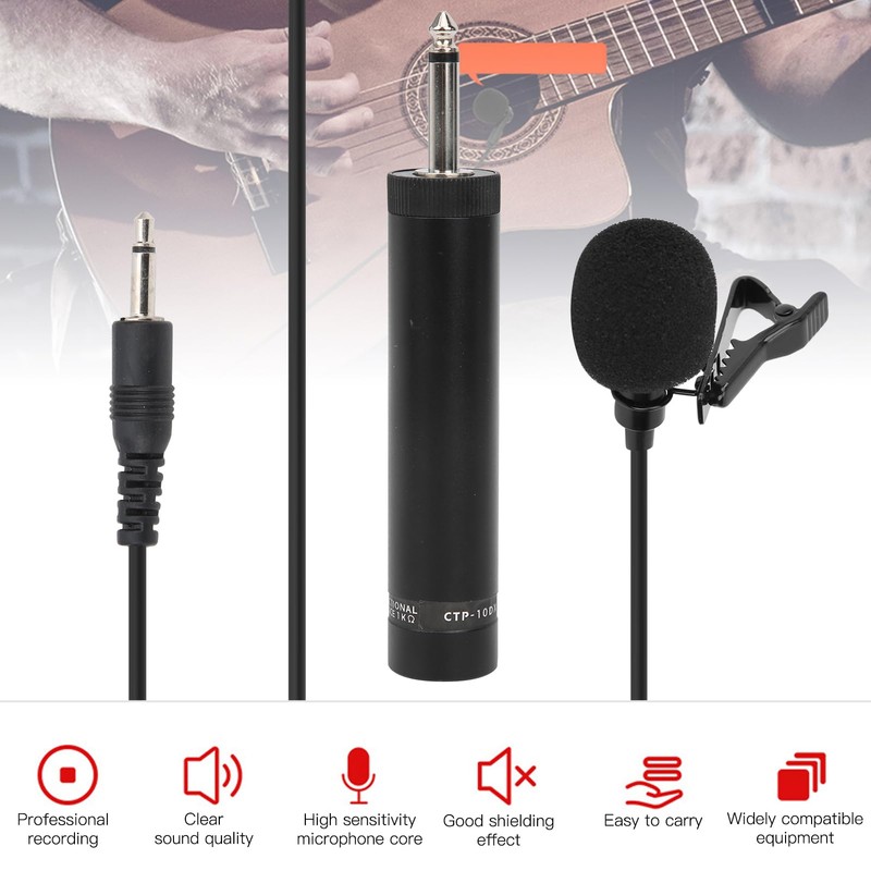 Lavalier Microphone Omnidirectional Wired Saxophone Lapel Microphone Easy Clip On