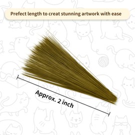 Handmade Animal Whiskers Kit - 250 Pieces of Brown 2 Inch Faux Fur Needle Felting Animal Whiskers for Crafting