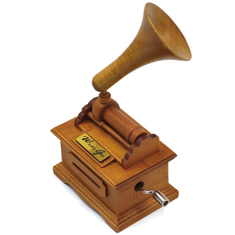 Music Box Wooden Gramophone Make Your Own Song with Wingo