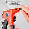 HAUTMEC 4-in-1 Rivet Gun,8" One-Handed Riveter with 4 Tool-Free Interchangeable