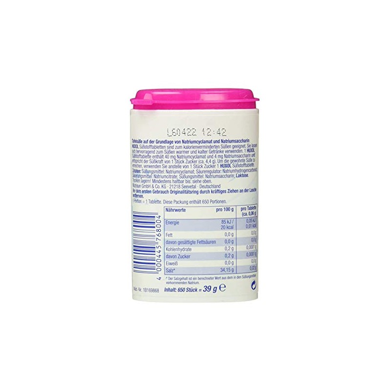 Low Calorie Sweetener Tablets by Huxol 650 tablets