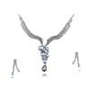 Alilang Crystal Faux Cool Pearl Classic Trickling Element Earring Necklace
