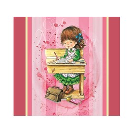 Design Serviettes 33 x 33 cm Red