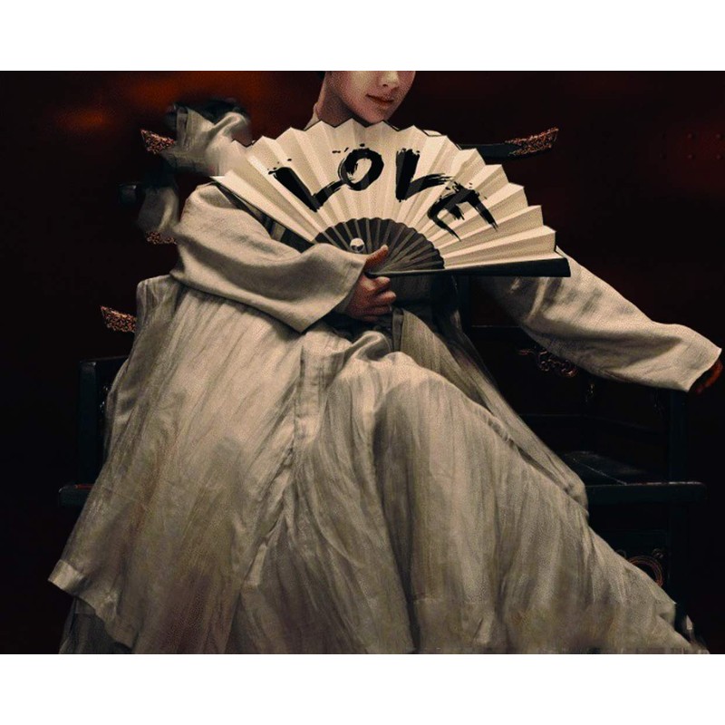 HONSHEN Folding Fan,Handheld Chinese Arts Fans,Bamboo Hard Paper Hand Fans