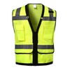 DPSAFETY Reflective Safety Vest With Back Plan Pocket, High Visibility