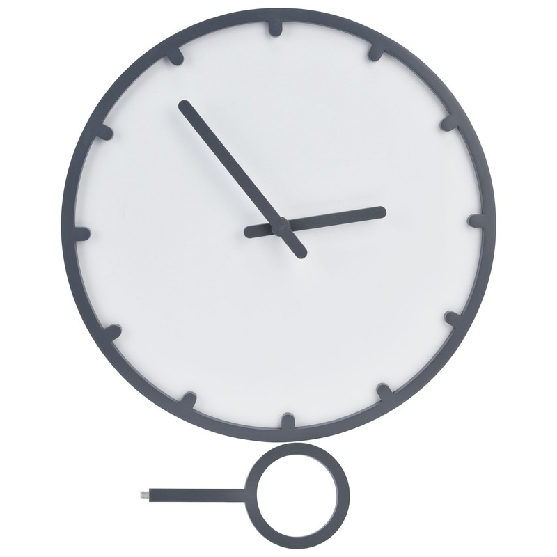 Wooden Wall Clock Silent Non Ticking Round Clock with Hook
