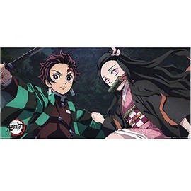 Kiki-no-Blade Portrait Bath Towel Charcoal Jiro & Nezuko