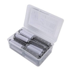 Naroote Perma Rod 20pcs Fluffy Hair Perm Roller Hair Roller Curler Set Salon Hair Styling Tools Kit (Gray)