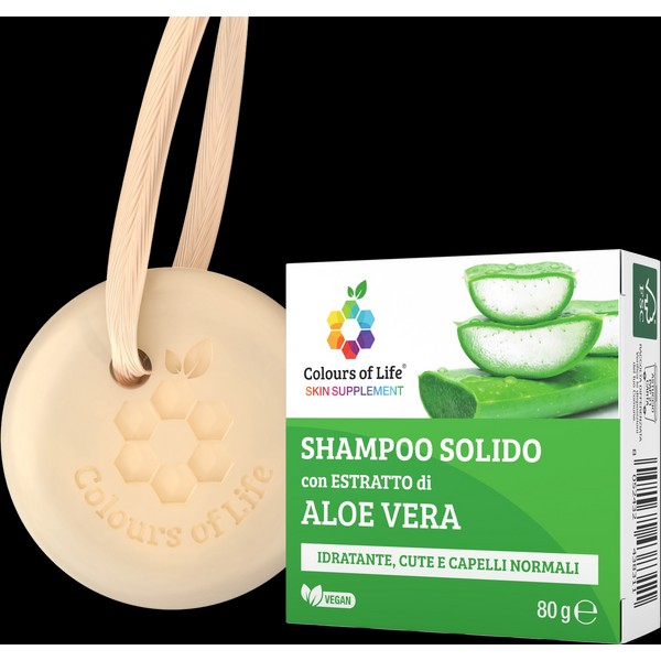 Optima Naturals Colours of Life Aloe Vera Solid Shampoo, 80 g