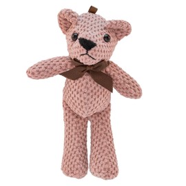 BABYZOCO Teddy Bear, Plush Toy Birthday, Baby Plush Toy, Newborn Plush Toy, Teddy Bear, Plush Doll, Plush Toy Children, Material Plush Short, Filling 100% Cotton, Length 17 cm, Pink