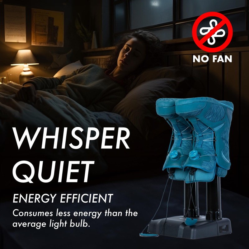 KEEPDRY Quiet Boot Dryer - Fanless, Energy-Efficient Shoe Dryer for