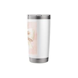 Girly | Bow in Watercolor | Aesthetic Sand / Beige / Tan Bow Stainless Steel Insulated Tumbler