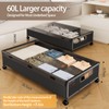 KITHELP Under Bed Storage with Wheels,2 Pack Under Bed Shoe