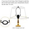 WADY 4PCS Black Metal Lamp Harp Holder Adapters (1.65") -