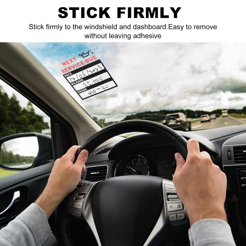 Yourkar 120 PCS Oil Change Stickers Static Cling, 2×2 Inches