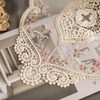 Mausouca Oval lace Doilies 2pcs soft Lace Table Placemats Franch