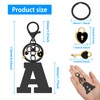 Vadaka Initial Letter Keychain Keyring Couple Keychain for Girlfriend Boyfriend