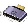 Risprsulen 1Pc Purple HDMI-Compatible Splitter 1 in 2 Out -2K