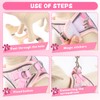 3Pcs Dog Harness and Lead Set, Step-In Dog Harness, Adjustable