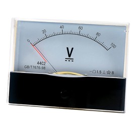 Heyiarbeit 0-100V DC Analog Panel Voltage Gauge 44C2 Volt Meter for Voltage Measurement Devices 1Pcs